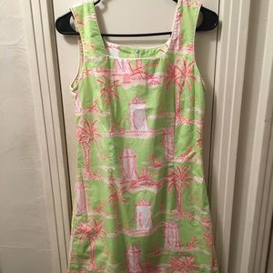 Lilly Pulitzer Vintage White Label Green Dress 8